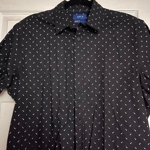 Apt. 9 Short Sleeve Guitar Print Button Down